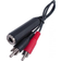 EXC 2RCA-6.3mm M-F Adapter 0.1m
