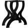 vidaXL 245433 Black Bordsben 42cm 2st