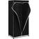 vidaXL With Zippers Black Garderob 75x160cm 2st