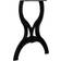 vidaXL 245432 Black Bordsben 71cm 2st