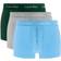 Calvin Klein Cotton Stretch Low Rise Trunks 3-pack - Jade Sea/Sky High/Sleek Silver