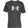 Under Armour Big Logo Short Sleeve T-shirt - Charcoal Medium Heather/White