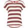 Vero Moda Wide Striped Short Sleeved Top - Red/Marsala