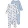 Name It Press Stud Nightsuit 2-pack - Blue/Dusty Blue (13189124)