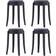 vidaXL Stackable Pallets 4pcs Bar Stool 46.5cm 4pcs