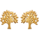 ByBiehl Tree of Life Earrings - Gold