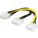 Deltaco 2x4-Pin-8-Pin PCIe M-F Adapter 0.3m