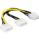 Deltaco 2x4-Pin-8-Pin PCIe M-F Adapter 0.3m