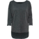 Only Oversize 3/4 Sleeved Top - Grey/Dark Grey Melange