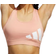 Adidas Believe This Medium-Support Workout Logo Bra - Ambient Blush/White