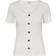 Vero Moda Ribbed Short Sleeved Top - White/Snow White