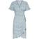 Only Onlolivia S/S Wrap Dress - Fiore Blu Scuro/Due Toni