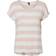 Vero Moda Wide Striped Short Sleeved Top - Pink/Sepia Rose