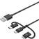 Celly USB A-Lightning/USB C/USB Micro B 1m
