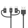 Celly USB A-Lightning/USB C/USB Micro B 1m