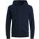 Jack & Jones Plain Zipped Hoodie - Blue/Navy Blazer