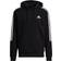 adidas Essentials Fleece Cut 3 Stripe Hoodie - Black/White