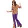 Widmann Costume Hippie Homme Velours Multicolores