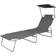 vidaXL Sun Lounger with Canopy