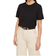Pieces Ria Ss Fold Up Tee - Zwart