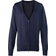 Premier Button Through Long Sleeve V-Neck Knitted Cardigan - Navy