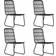 vidaXL 3060244 Patio Dining Set, 1 Table incl. 4 Chairs