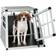 tectake Dog Cage Single with Straight Back Wal