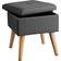 tectake Elva Dark Grey Seating Stool 36.5cm