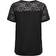 JDY Stinne Lace Short Sleeve T-shirt - Black