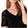 JDY Stinne Lace Short Sleeve T-shirt - Black