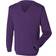 Henbury 12 Gauge Fine Knit V-Neck Jumper - Purple