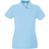 Universal Textiles Women's Fitted Short Sleeve Casual Polo Shirt - Light Blue