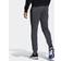 adidas Essentials French Terry Tapered-Cuff 3-Stripes Pants - Dark Grey Heather/Black