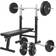 Gorilla Sports Weight Bench with Vinyl Weight Set 100kg