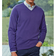 Premier V-Neck Knitted Sweater - Purple