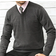 Premier V-Neck Knitted Sweater - Charcoal