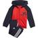 adidas Badge of Sport Full-Zip Hoodie Jogger Set - Vivid Red/Legend Ink (H28832)