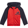 adidas Badge of Sport Full-Zip Hoodie Jogger Set - Vivid Red/Legend Ink (H28832)