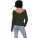 Only Melton V-Neck Knitted Sweater - Green/Forest Night