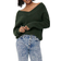 Only Melton V-Neck Knitted Sweater - Green/Forest Night