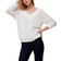 Only Melton V-Neck Knitted Sweater - White/Cloud Dancer