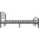 vidaXL Steel 85cm Sängram 200x200cm