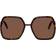 Gucci Square Rectangle Sunglasses GG0890S - Havana/Brown