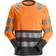 Snickers Workwear AllroundWork Hi-Vis Long Sleeve CL2 T-shirt - Hi Vis Orange/Steel Grey