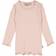 Wheat Rib T-Shirt Lace LS - Powder