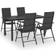 vidaXL 3060048 Ensemble repas de patio, 1 Table incluse 4 Chaises