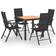 vidaXL 3060053 Juego de comedor de patio, 1 Mesa incl. 4 Sillas