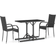 vidaXL 3072452 Juego de comedor de patio, 1 Mesa incl. 2 Sillas