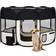 vidaXL Parc Pliable Pour Chien Avec Sac de Transport Bleu 110x110x58 cm