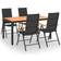 vidaXL 3060078 Juego de comedor de patio, 1 Mesa incl. 4 Sillas